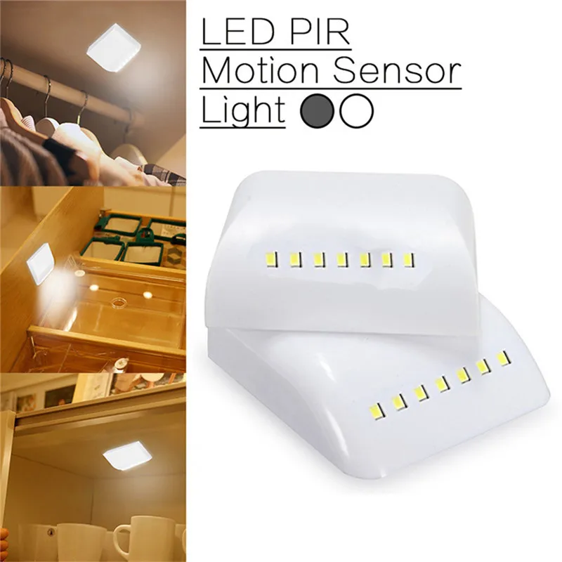 Ночные светильники 7 светодиодов умный PIR датчик движения ночная лампа DC5V