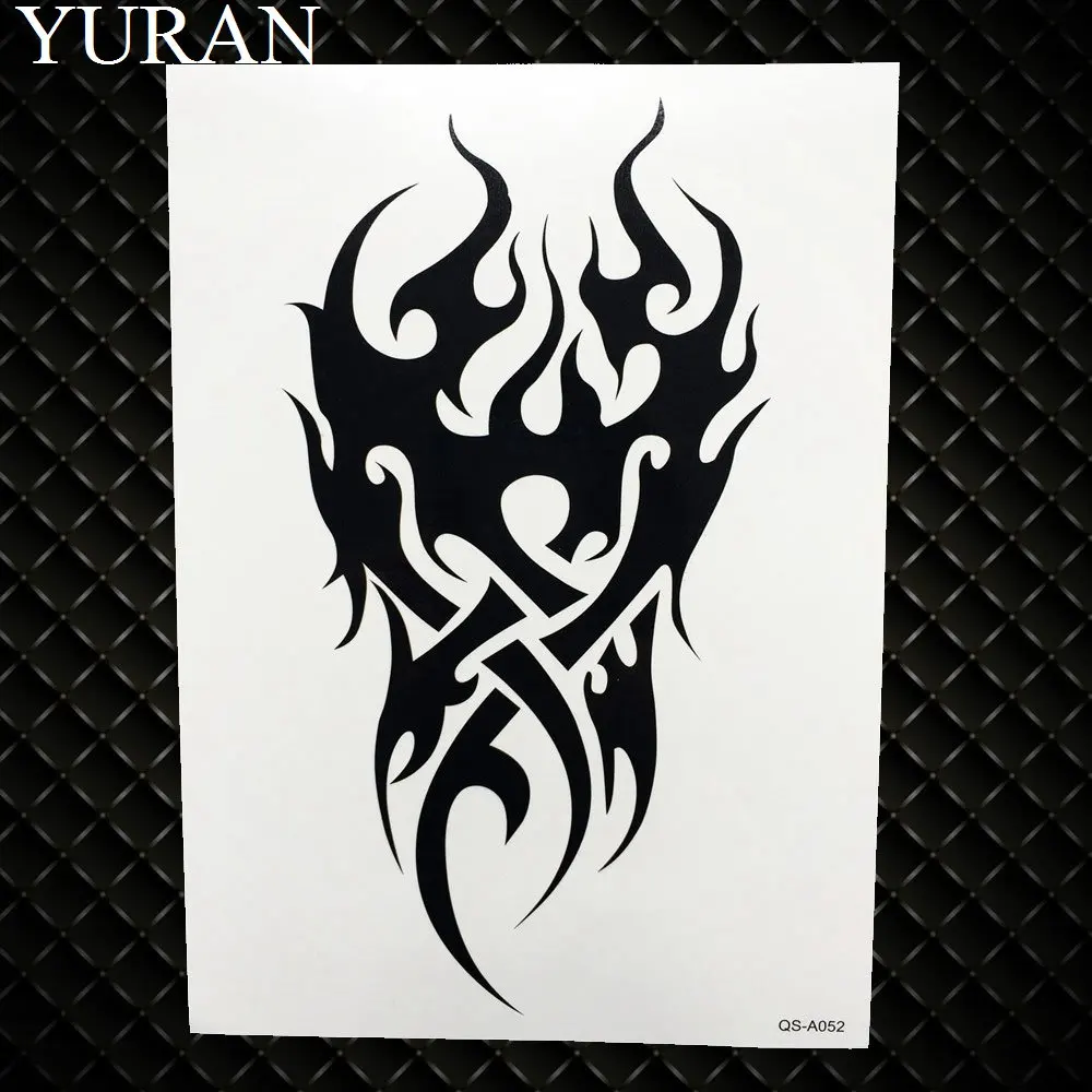 

YURAN Women Flowers Temporary Tattoo Sticker 3D Dreamcatcher Butterfly Fake Sexy Tatoos White Ice Snow Fox Body Art Arm Tattoo