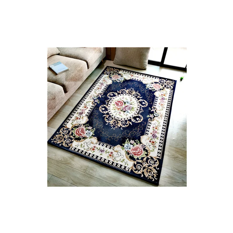 dark blue Полиэстеровый тканевый напольный коврик для гостиной классический Европейский Стильный коврик моющийся кухонный пол ковры Входные Коврики для ванной - Цвет: dark blue
