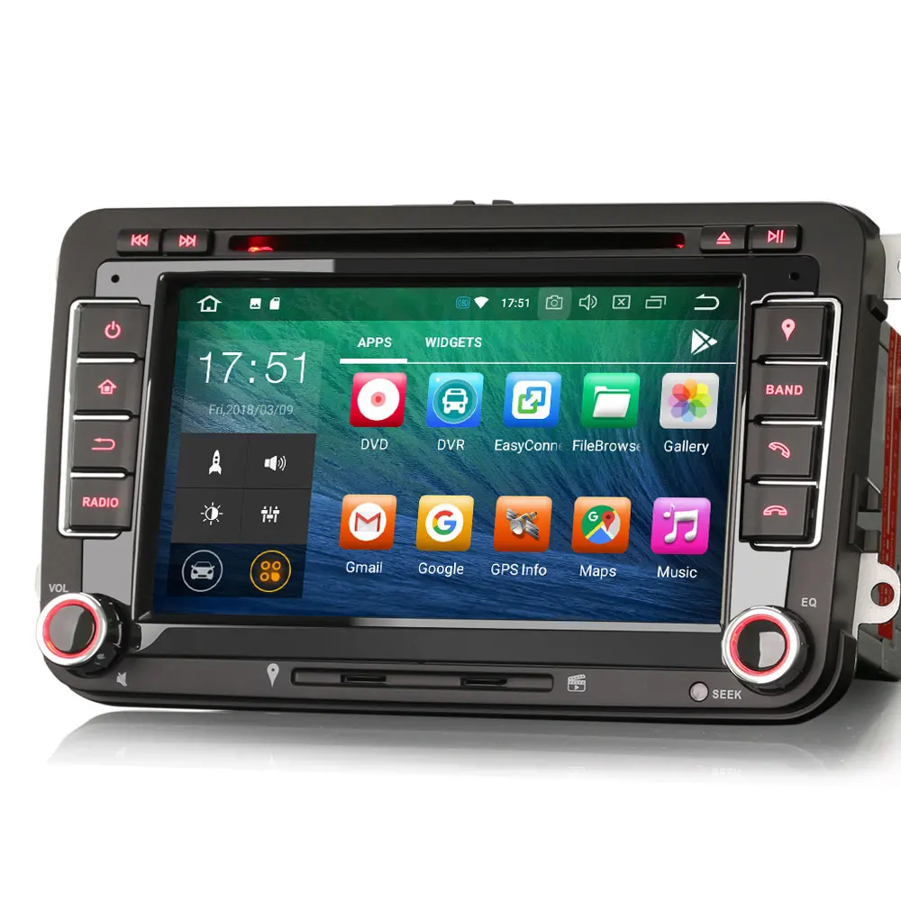 7 &quotAndroid 9 0 Pie OS автомобильный DVD Мультимедиа gps радио для Volkswagen Golf 2003-2013 &amp Caddy 2003-2015