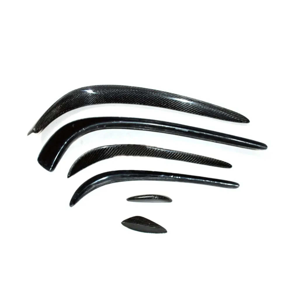 Углеродное волокно передний бампер боковые балки разветвитель спойлер