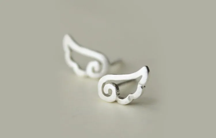 Женские Ювелирные изделия серебряного цвета модные милые серьги с крыльями