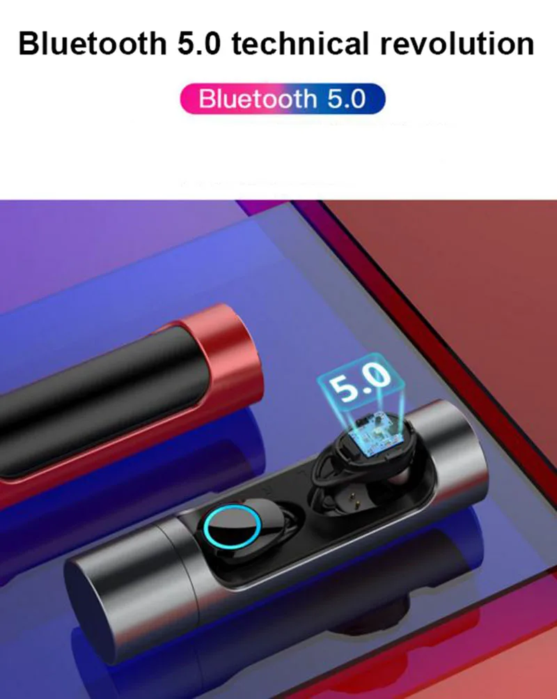 Наушники TWS 5,0 с сенсорным управлением, Bluetooth 5,0, EDR Mini Twins, стерео микрофон, настоящие беспроводные наушники для всех смартфонов, наушники