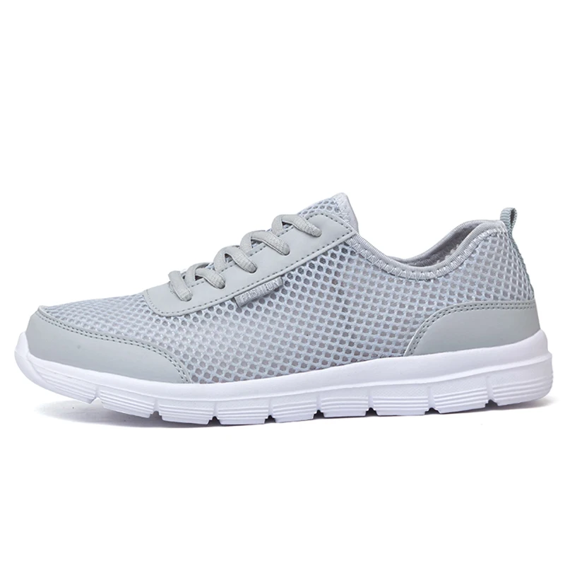 Мужские и женские летние кроссовки размера плюс дышащая сетчатая обувь для бега