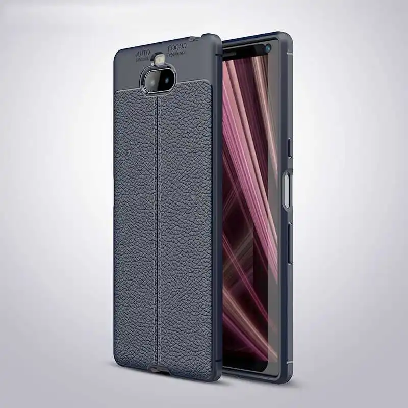 Противоударный мягкий чехол Mokoemi с рисунком личи 6," для sony Xperia 10, чехол для sony Xperia 10 Plus, чехол для телефона - Цвет: Navy Blue