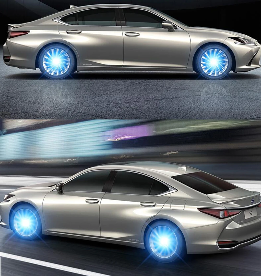 4 шт. для Lexus выделенный магнитный подвесной светодиодный Колпаки Ступицы Колеса