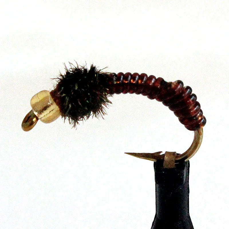 KKWEZVA 24 шт. продвижение витражная бусина голова Nymph Scud Midge мухи для ловли форели