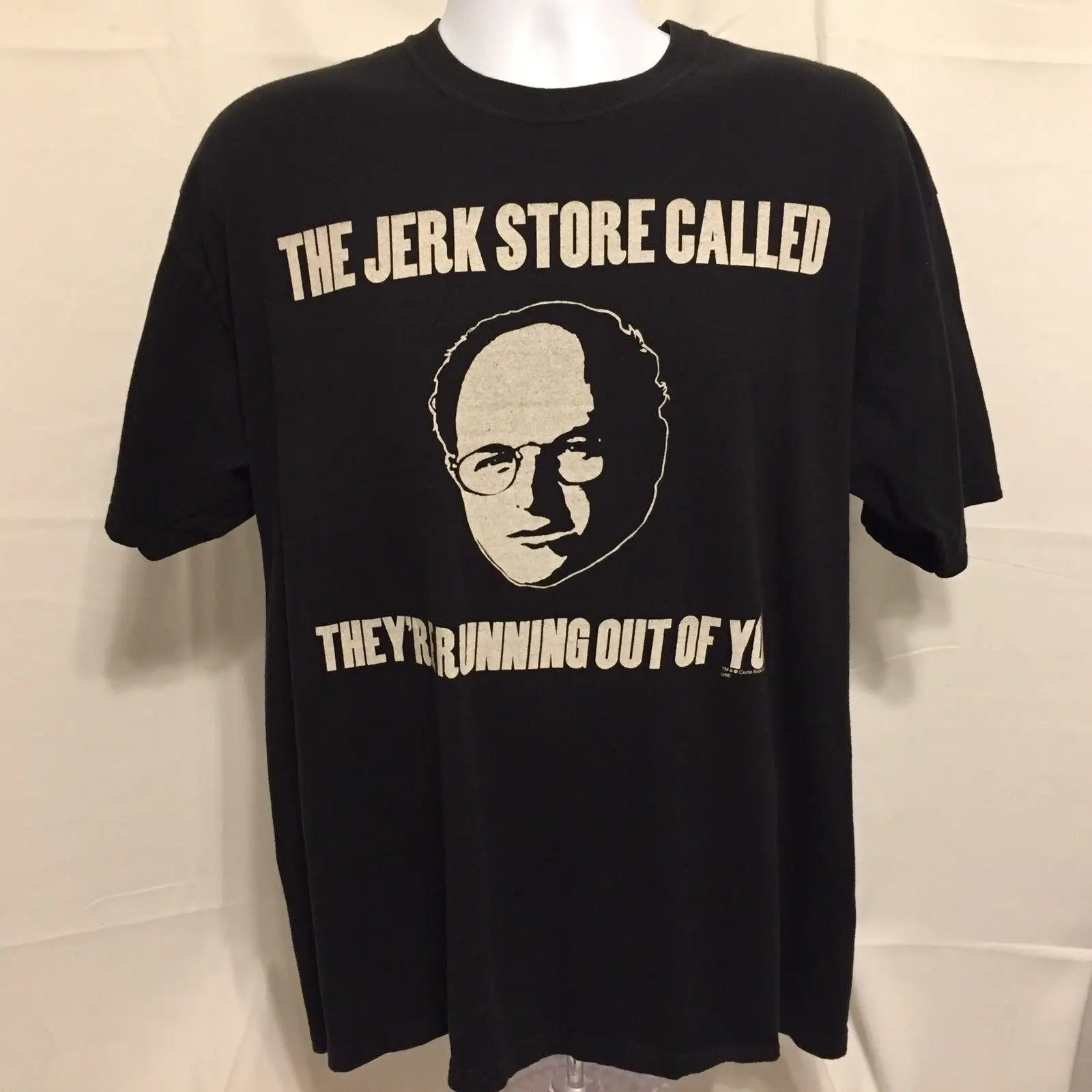 Фото Seinfeld The Jerk Store/футболка с надписью Джордж Костанза размеры XL джинсовая одежда Seinfeld The Jerk Store/футболка с надписью Джордж Костанза размеры XL джинсовая одежда