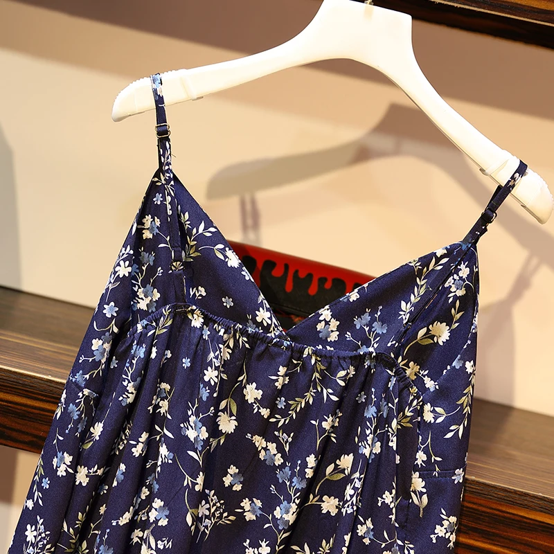 Актуальный большой размер женская модная юбка на бретельках с цветочным принтом