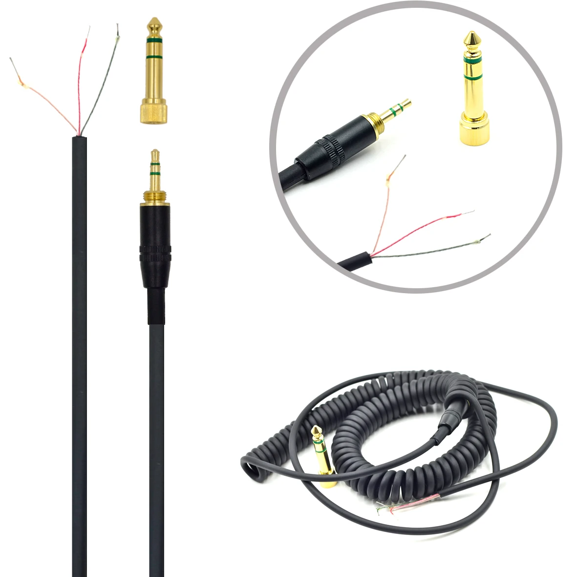 Замена для ди-джей Аудио кабель провода линии разъем SONY MDR 7506 v6 CD700 900ST mdr-7506 mdr-v6 mdr7506