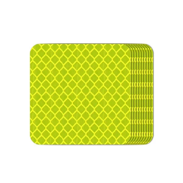Fluorescent yellow 10 шт. 3X8 см/5X5 см двери автомобиля Стикеры наклейка Предупреждение лента автомобильные отражающие наклейки со светоотражающими элементами авто-Стайлинг 6 цветов предохранителем и универсальным питанием-от источника переменного или постоянного тока - Цвет: Fluorescent yellow