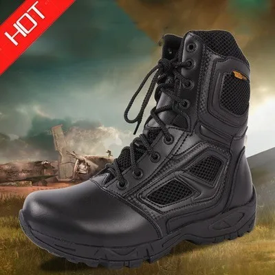 Trekking Hiking Boots Men Professional Outdoor Climbing Hunting Shoes Mens Waterproof Military Tactical Side Zip Boot Non-slip