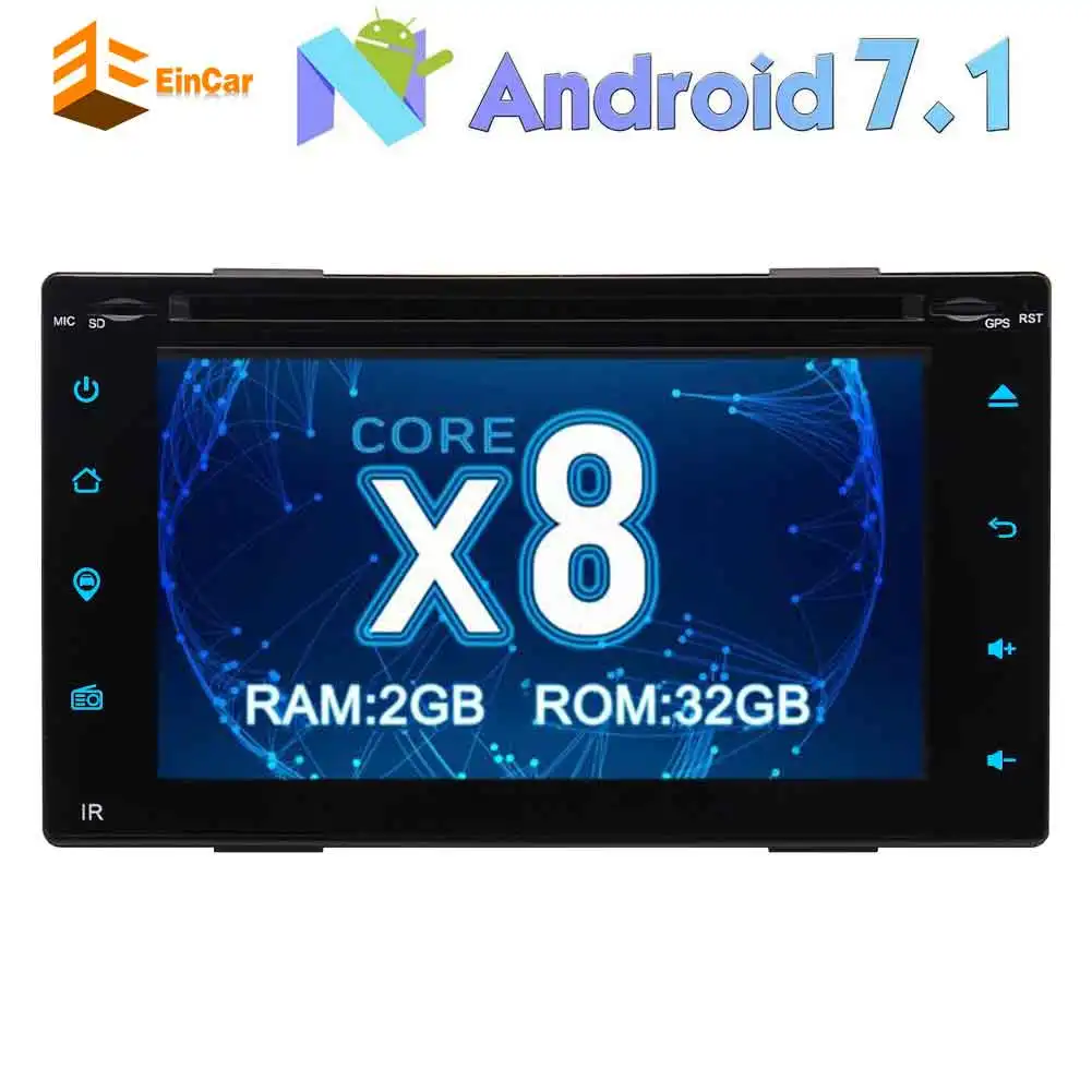 2 Din Android 7 1 универсальный автомобильный DVD плеер GPS навигация стерео FM RDS карта Wifi 4G