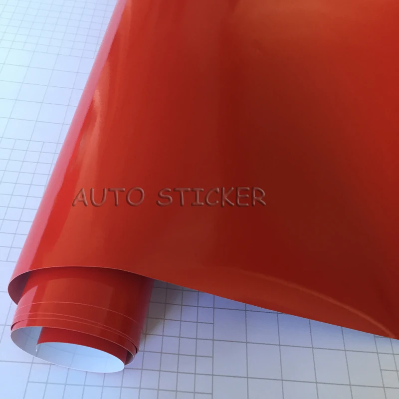 Дешевая 2-слойная красная глянцевая виниловая автомобильная пленка с воздушным