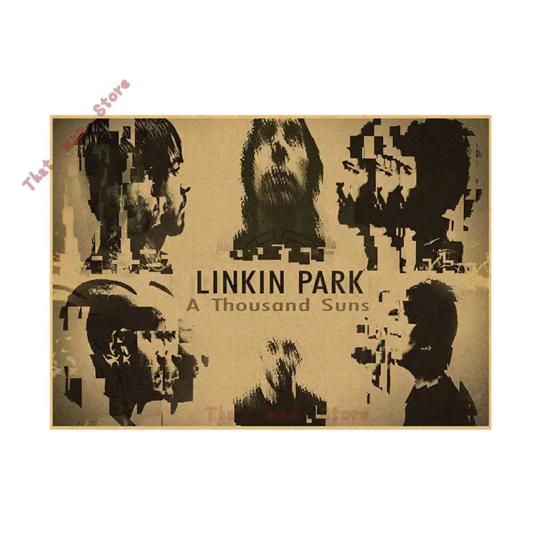 Ностальгическая рок-группа Linkin Park Честера Чарлза БЕННИНГТОНА/крафт-бумага/кафе/Бар плакат/Ретро плакат/42*30 см
