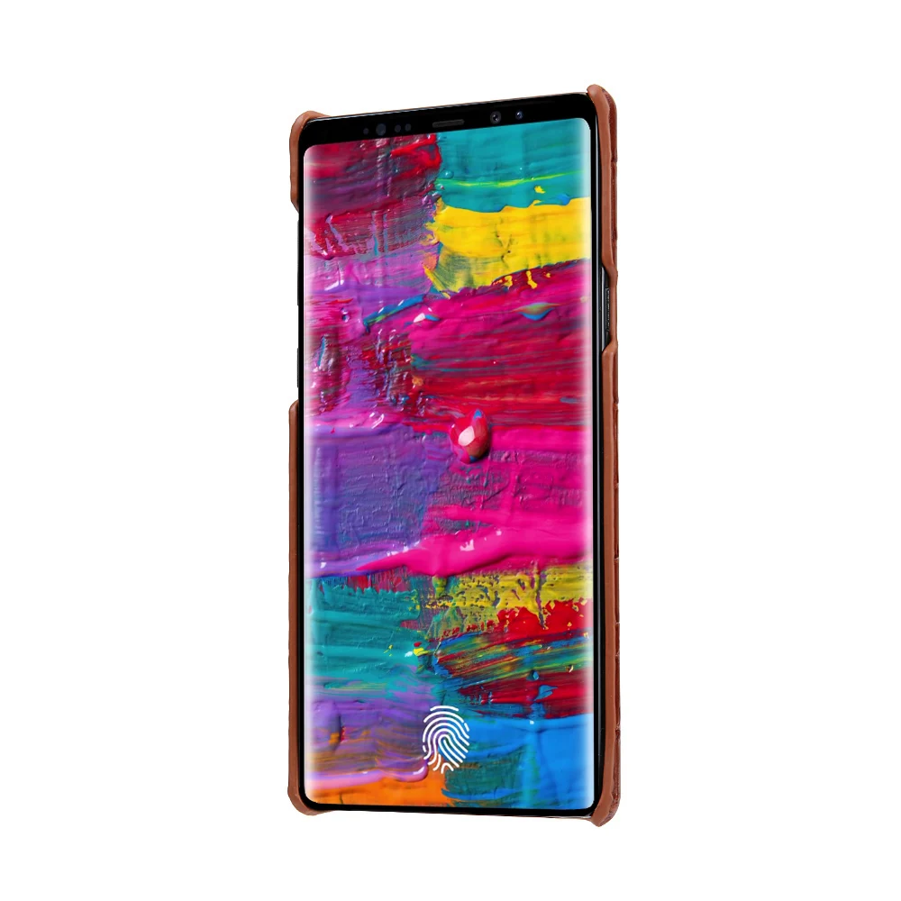 Note9 роскошный чехол из натуральной кожи для samsung Galaxy Note 9 чехол из крокодиловой воловьей кожи Модный чехол для samsung Note 9 чехол