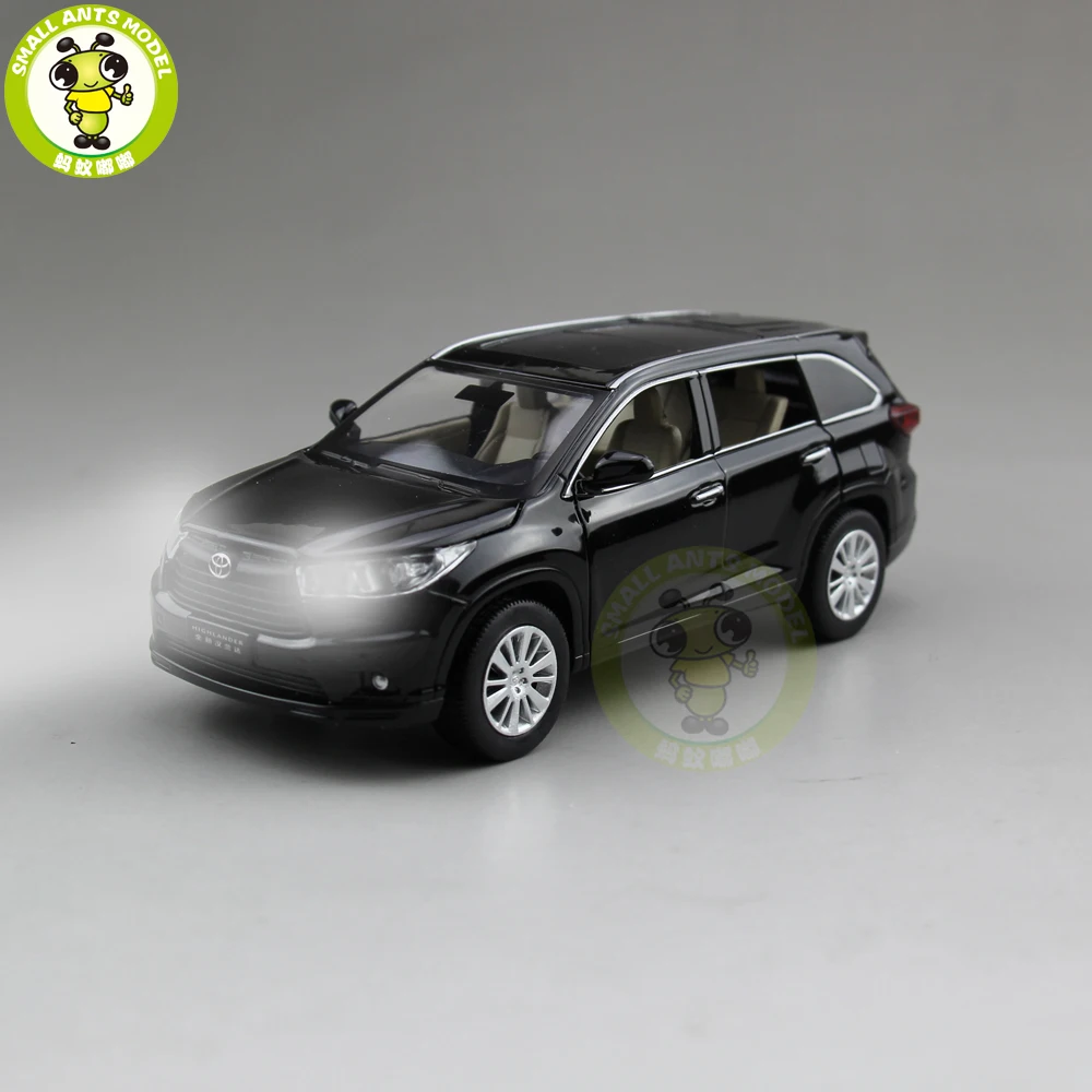 

1/32 JACKIEKIM Highlander 2015 Diecast Metal Model CAR Toys for kids children Sound Lighting Pull Back gifts
