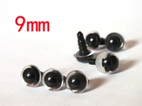 9mm round shape high quality plastic clear toy safety eyes washers fit for bear doll accessories200pcs 100pairs