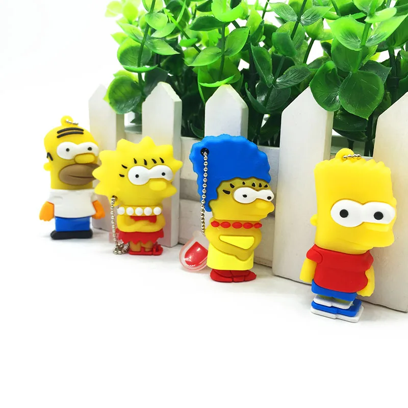 Usb флеш-накопитель memoryusb 2,0 16 ГБ 4 ГБ 8 ГБ 16 ГБ 32 ГБ 64 Гб Память usb мультфильм Симпсоны флешки 64 Гб флешка на заказ