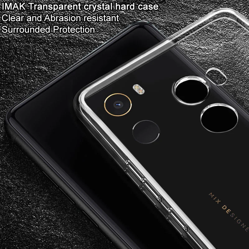 IMAK Crystal Case Transparent Durable PC Hard Cover for Xiaomi Mi Mix 2 Back MiMix Clear |