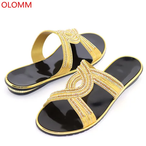 Шлепанцы OLOMM женские в богемном стиле летние пляжные сандалии цветочные шлепанцы