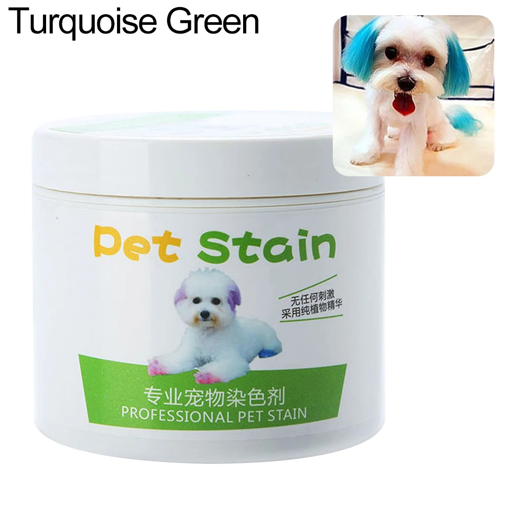 Turquoise Green Новинка, 1 шт., 100 мл профессиональная травяная маска для домашних животных пятно антиалергенные, кошек, собак, крем-краска для волос краситель товары для домашних животных - Цвет: Turquoise Green