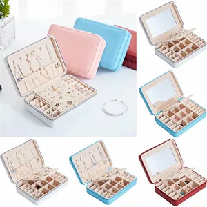 Шкатулка для хранения ювелирных изделий, кольца, браслета, кожаная