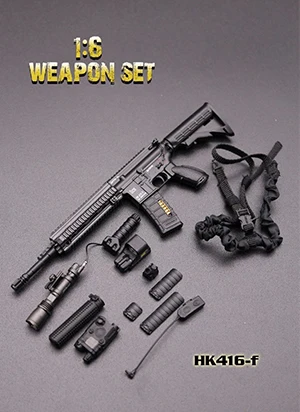 HK416-f 8 видов стилей 16 см пистолет 1/6 масштаб фигурка модель оружия аксессуары серии HK416 и M4 модель оружия игрушки для 1" Армейская фигурка - Цвет: HK416-f