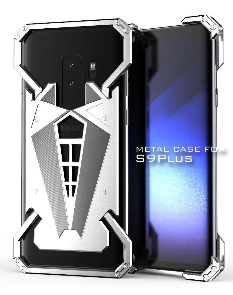 Металлический Чехол Super Hero для samsung Galaxy S10, S9, S8 Plus, S10e, Note 9, 8, 5, S7, S6 Edge, чехол, чехол, кольцо человека-паука, чехол для телефона - Цвет: Серебристый