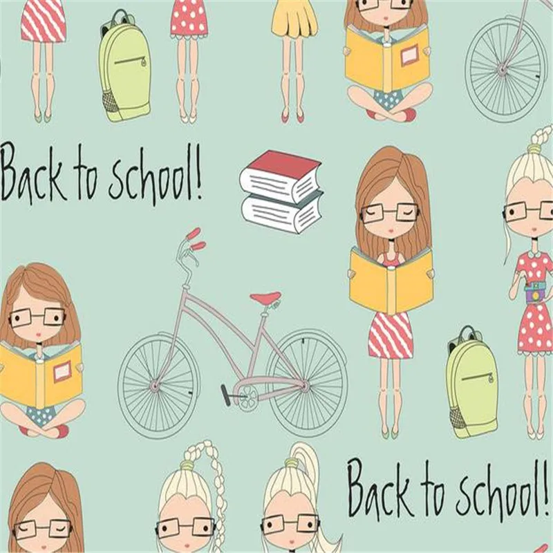 

3D Custom Wallpapers Cartoon Photo Wallpaper Mural School Teachers for Living Room Bedroom TV Background Walls Paper Home Decor
