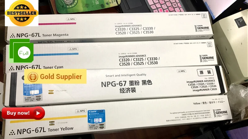 

Картридж с тонером для Canon ADV iRC3330 iRC3325 iRC3320 iRC3320L, черный, низкая емкость: 123 г, C/Y/M: 90 г