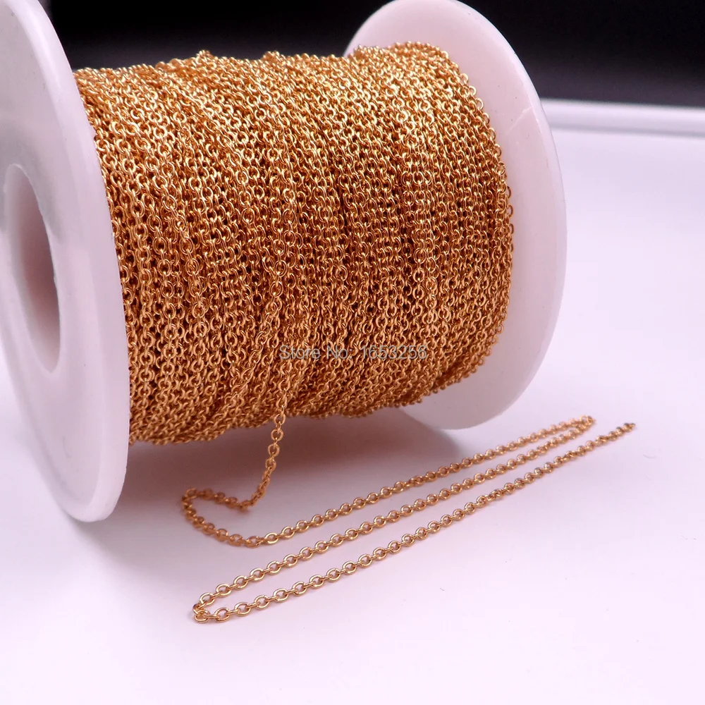 Цепочка из нержавеющей стали под золото 18 К 10 м тонкая 1 8 мм|oval chain|chain diyjewelry finding |