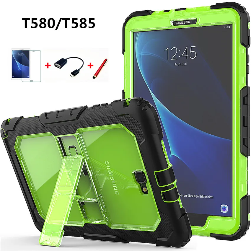 Чехол для Samsung Galaxy Tab A 10 1 T580 T585 безопасный ударопрочный Прочный Силикон + чехол с