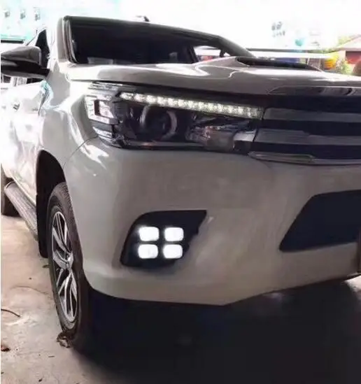 Светодиодный 2015 ~ 2018 Hilux VIGO дневной свет противотуманная фара vios corolla camry Hiace tundra