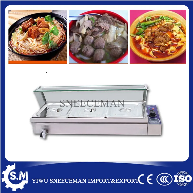

3pans Commercial used electric food warmer for sale