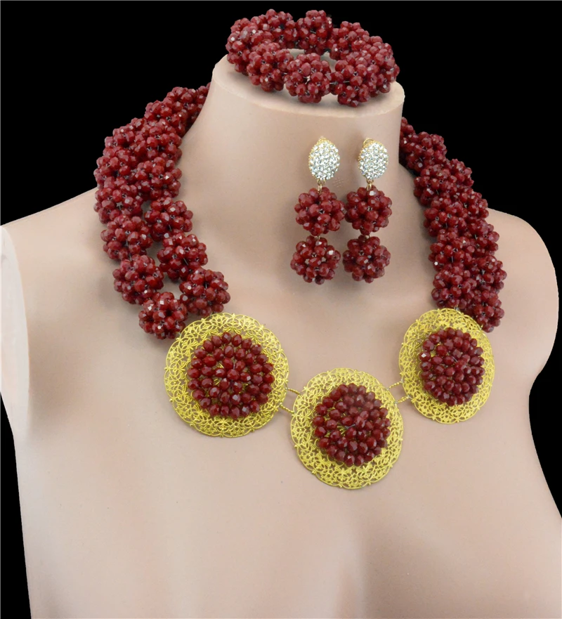 2016 Смарт нигерийские Свадебные африканские Бусины Ювелирные наборы костюм