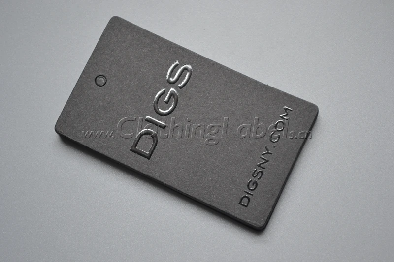 

Custom Black card paper tag, UV spot, round corner, hang tag