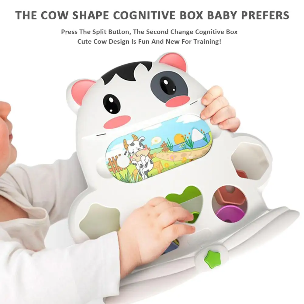 

Kids Toy Keyboard Piano Baby Educational Electronic Toys, Cute Cow Combo Keyboard Fun Playing Birthday Gift