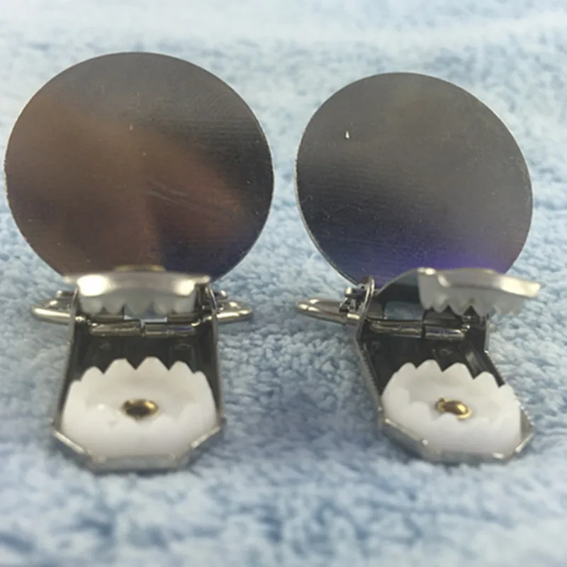 2 0 см Серебристые Металлические Детские пустышки зажимы держатели круглые