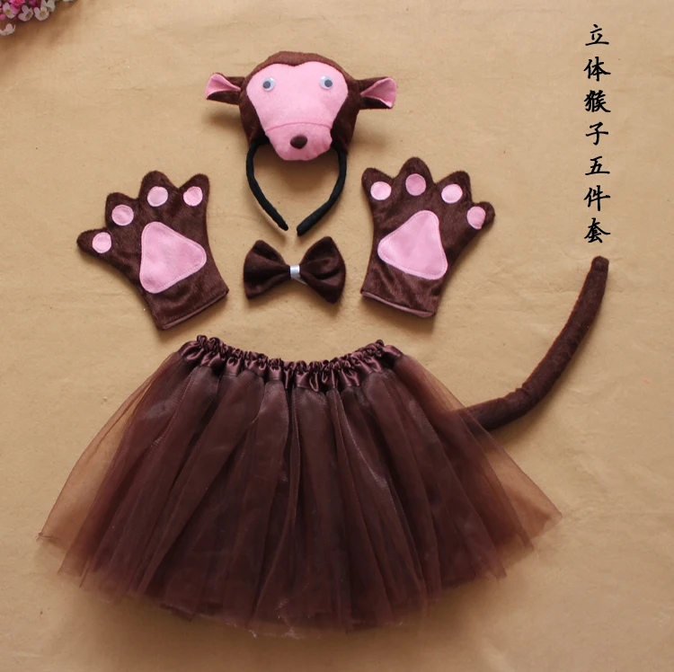 Детский костюм обезьяны для Хэллоуина вечеринки косплея мальчика девочки