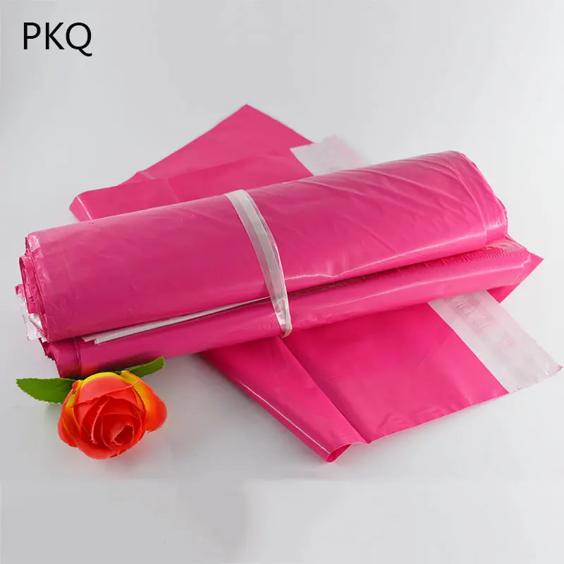 100pcs Rose Red Poly Mailing Adhesive Envelope Bags shipping Packaging Bags pink Plastic Mailer Post Bags