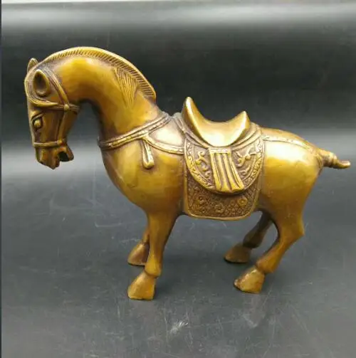 Собирайте Китайский Бронзовый феншуй статуя лошади зодиака|Статуи и скульптуры|