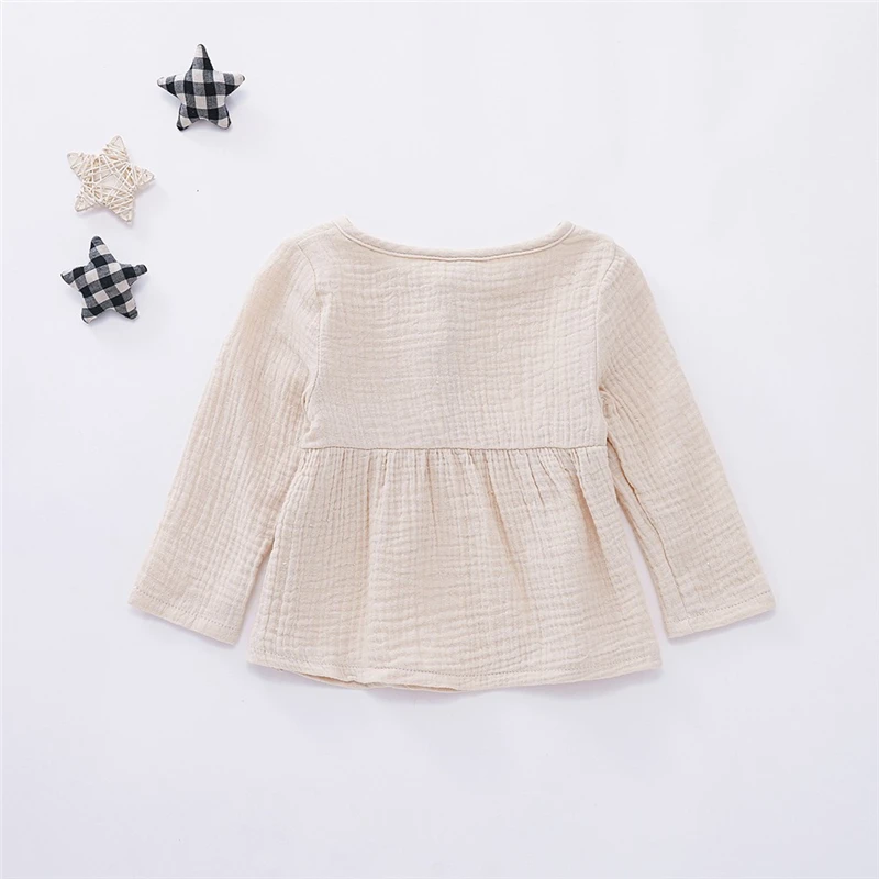 2019 New Arrival Kid Baby Girls Dress Long Sleeve Toddler Newborn Sleeves Button Princess Clothes C6$ | Детская одежда и обувь
