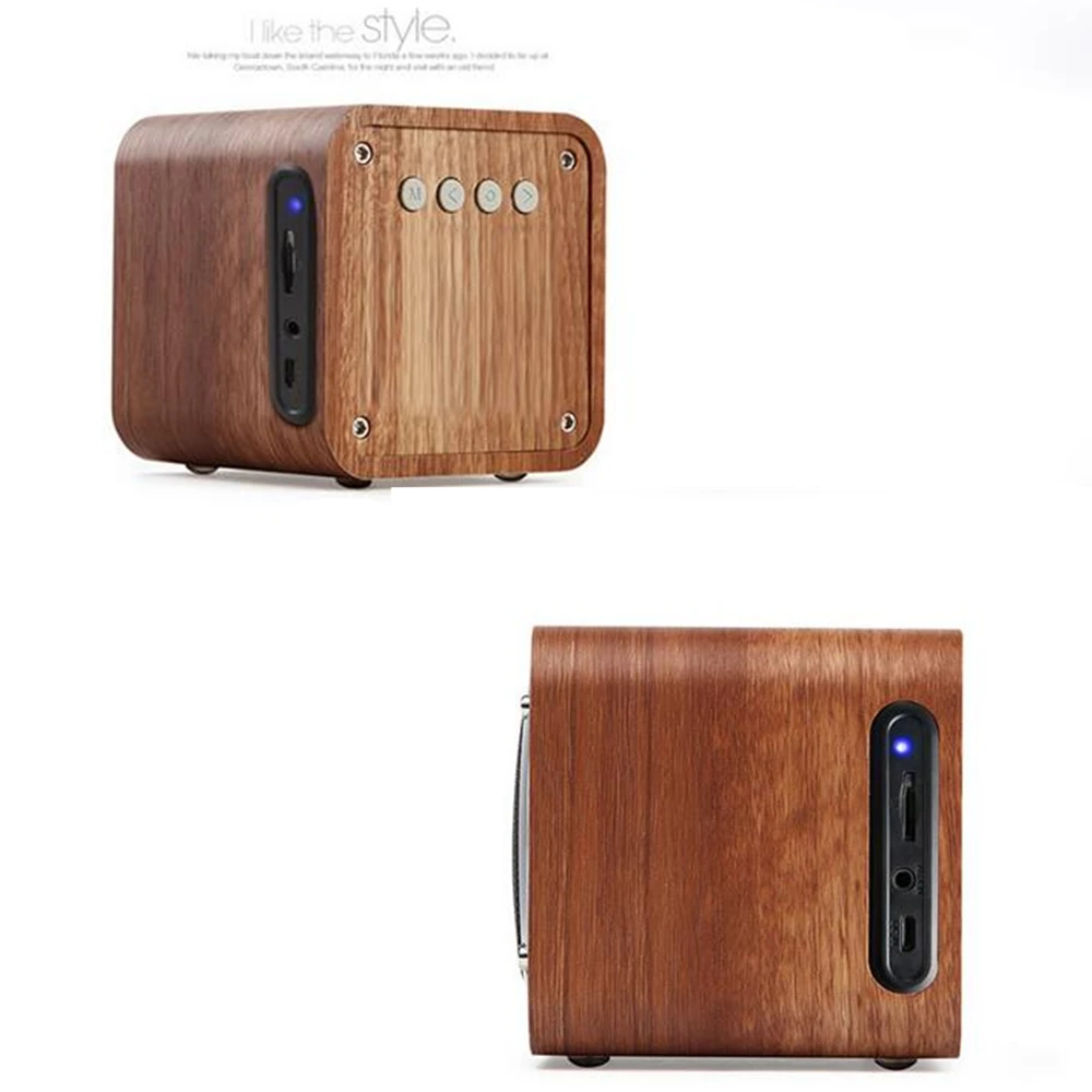 2018 новые ретро деревянные мини портативные Bluetooth колонки с tf картой fm радио USB для