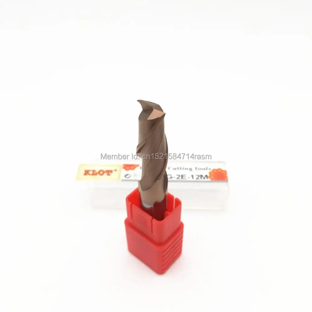 KLOT HRC60 сверхтвердая карбидная фреза с покрытием TiCN 6 5 7 8 мм 2 Flute CNC|solid carbide|carbide end