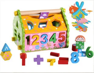

Детская коробка геометрической формы домики мудрости Цифровая форма подходящая интеллектуальная коробка Детские развивающие игрушки для ...