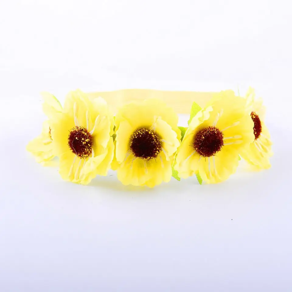 Повязка на голову с ромашками kawaii эластичная повязка для девочек детская тиара