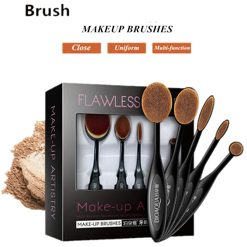 

BIOAOUA Multifunction Makeup Brush Set,Soft Toothbrush Type Design,Display Box Packing,Nylon Brush Head,For Face,Blush.Powder.