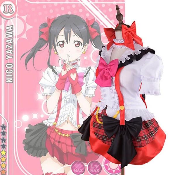 Люблю жить! Карнавальный костюм Nico Yazawa для выступлений на сцене униформа