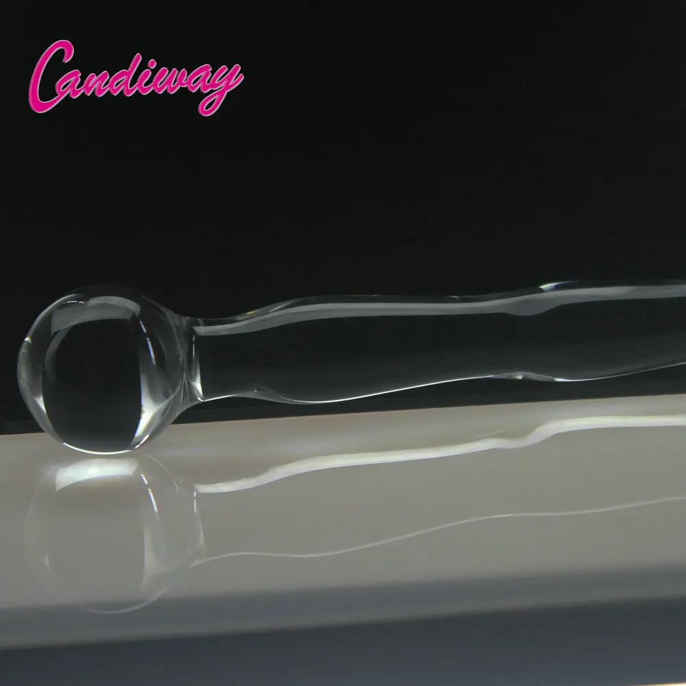 Хрустальный фаллоимитатор CandiWay из прозрачного стекла pyrex due dong Анальная пробка